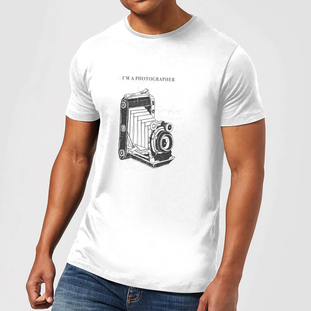 Photography Vintage Scribble T-shirt - Wit - S - Wit Afbeelding 1