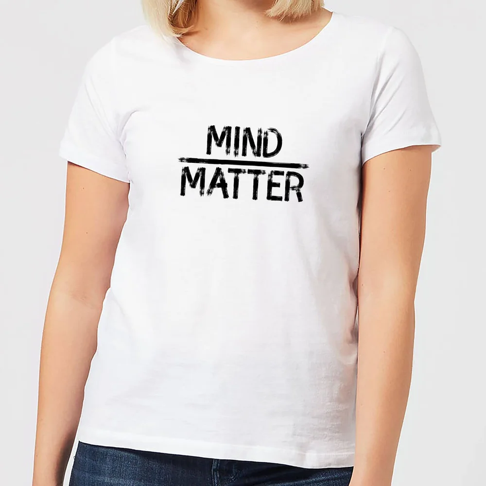Mind Over Matter Dames T-shirt - Wit - S - Wit Afbeelding 1