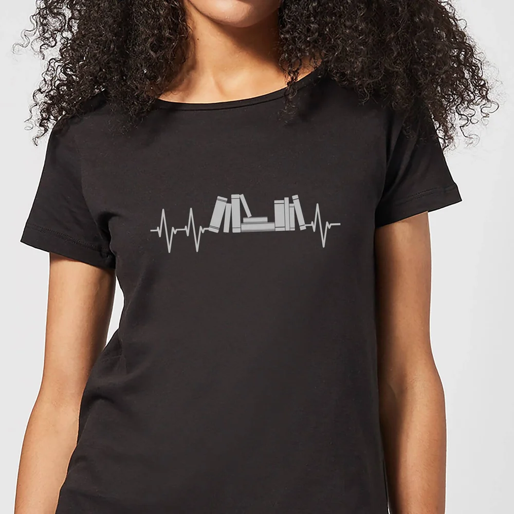 Heartbeat Books Dames T-shirt - Zwart - 3XL Afbeelding 1