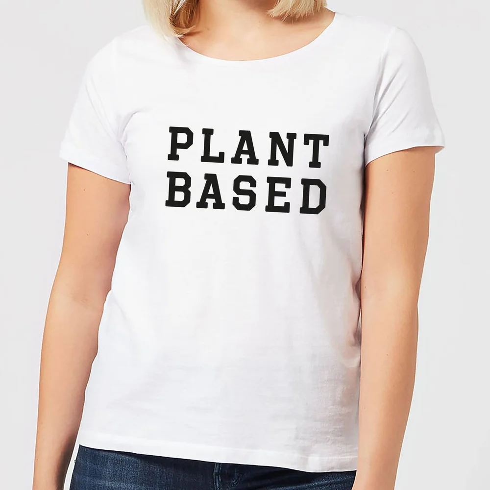 Plant Based Dames T-shirt - Wit - S - Wit Afbeelding 1