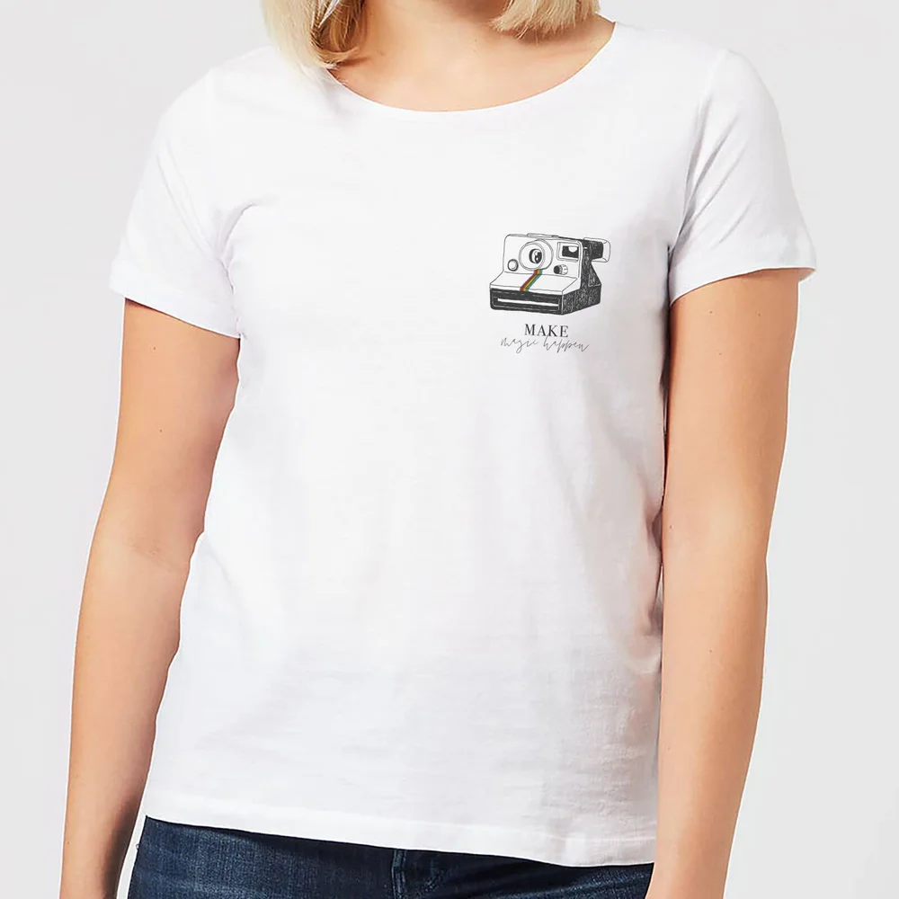 Make Magic Happen Dames T-shirt - Wit - S - Wit Afbeelding 1
