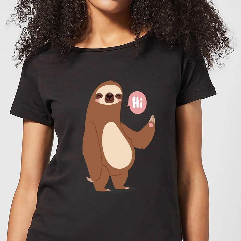 Sloth Hi Dames T-shirt - Zwart - 3XL Afbeelding 1