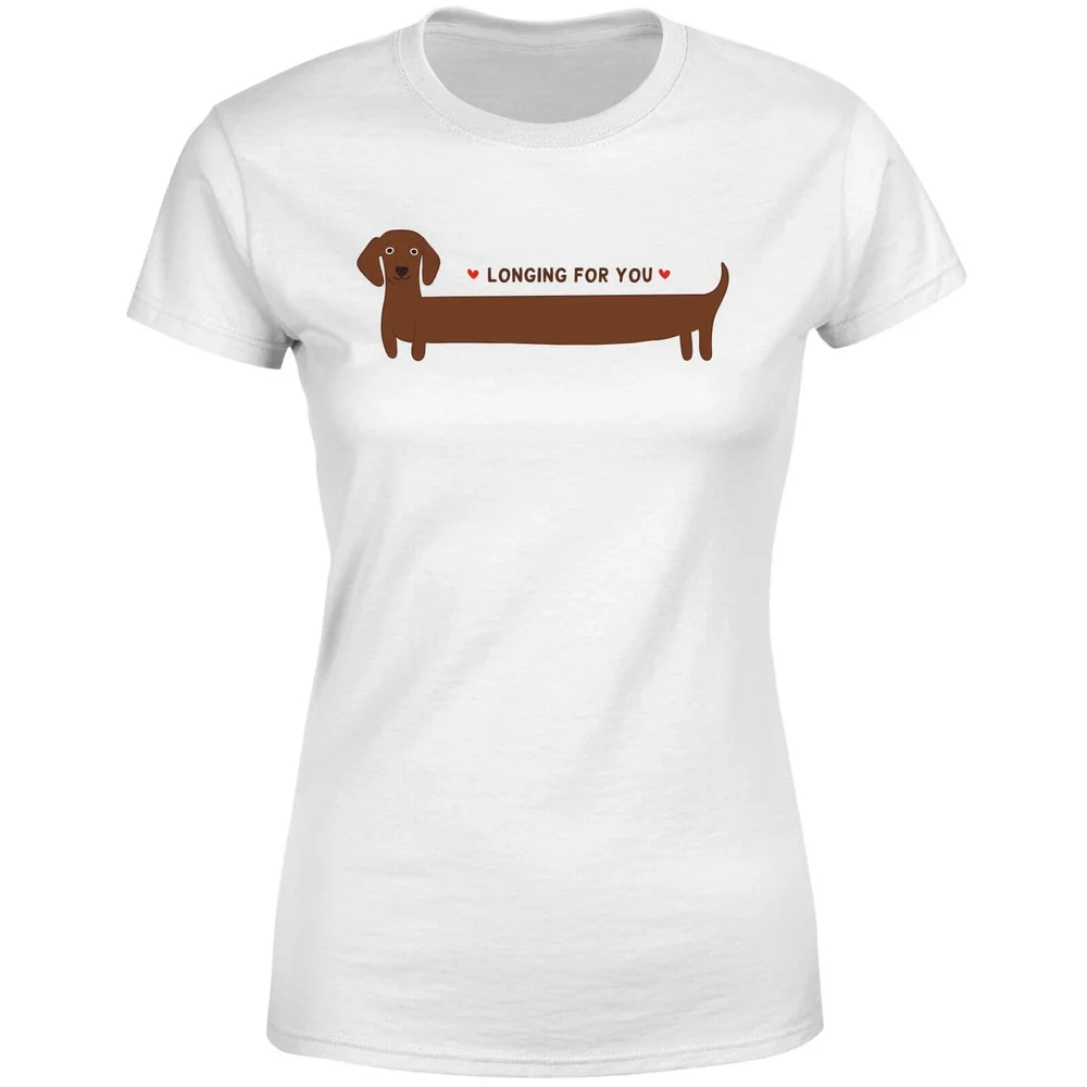 Longing for you Dames T-shirt - Wit - S - Wit Afbeelding 1
