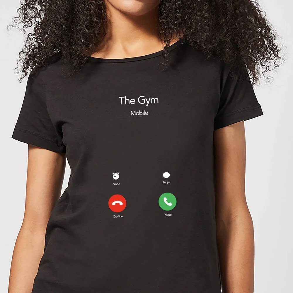 Gym Calling Dames T-shirt - Zwart - 3XL Afbeelding 1