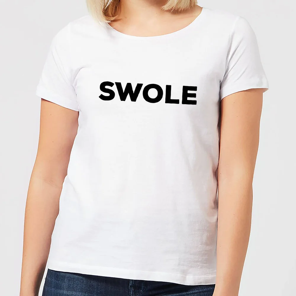Swole Dames T-shirt - Wit - S - Wit Afbeelding 1