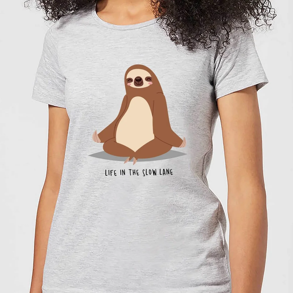 Life In The Slow Lane Dames T-shirt - Grijs - S - Grijs Afbeelding 1