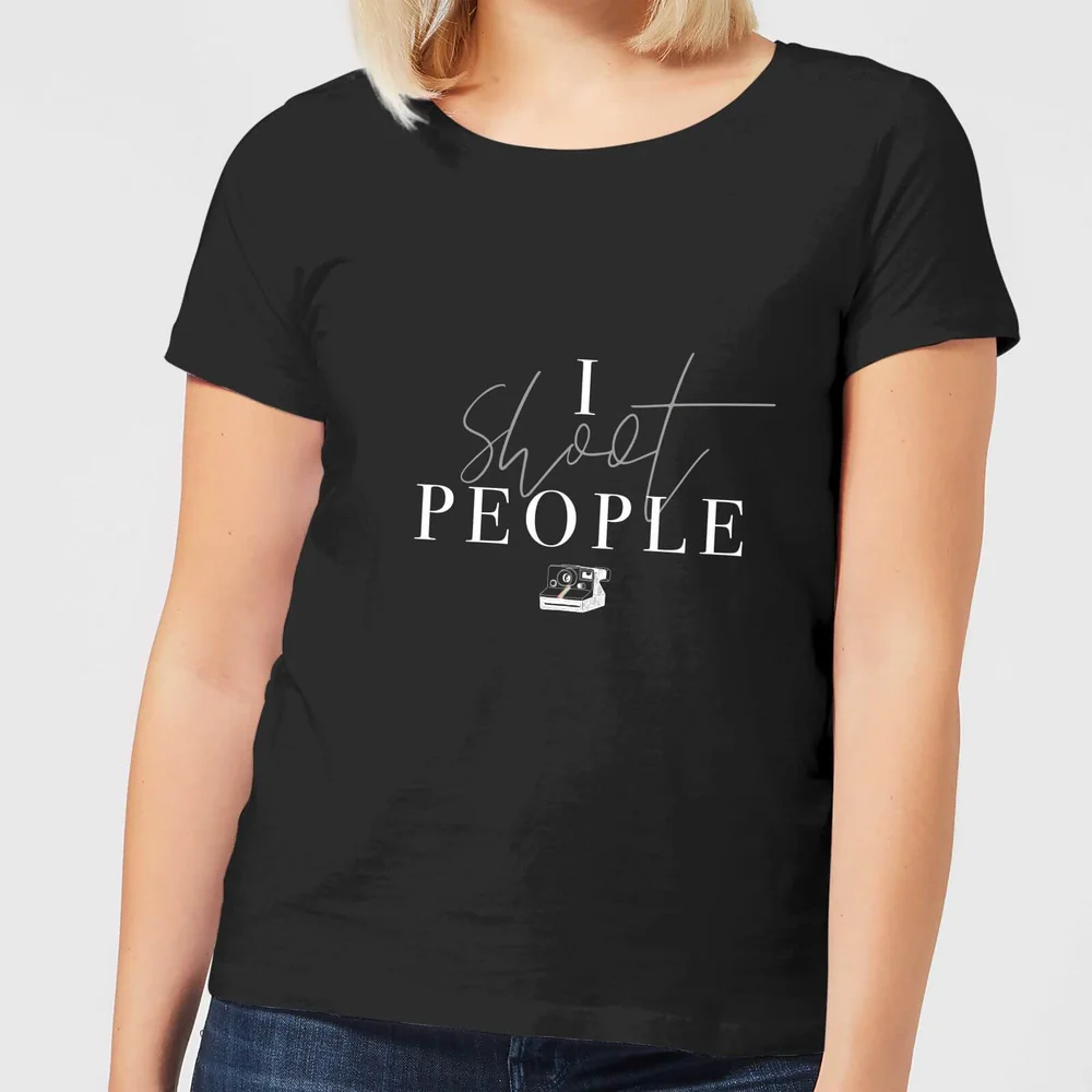 I Shoot People Dames T-shirt - Zwart - 3XL Afbeelding 1