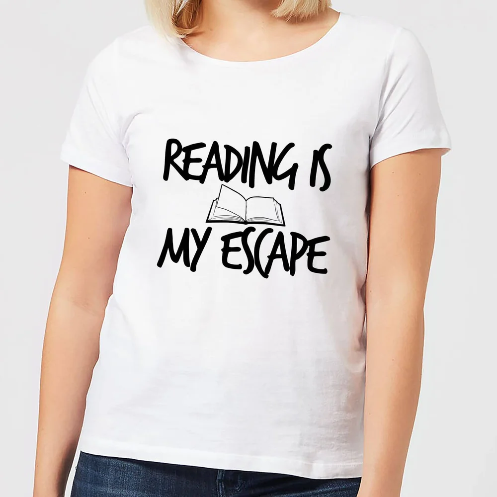 Reading Is My Escape Dames T-shirt - Wit - S - Wit Afbeelding 1