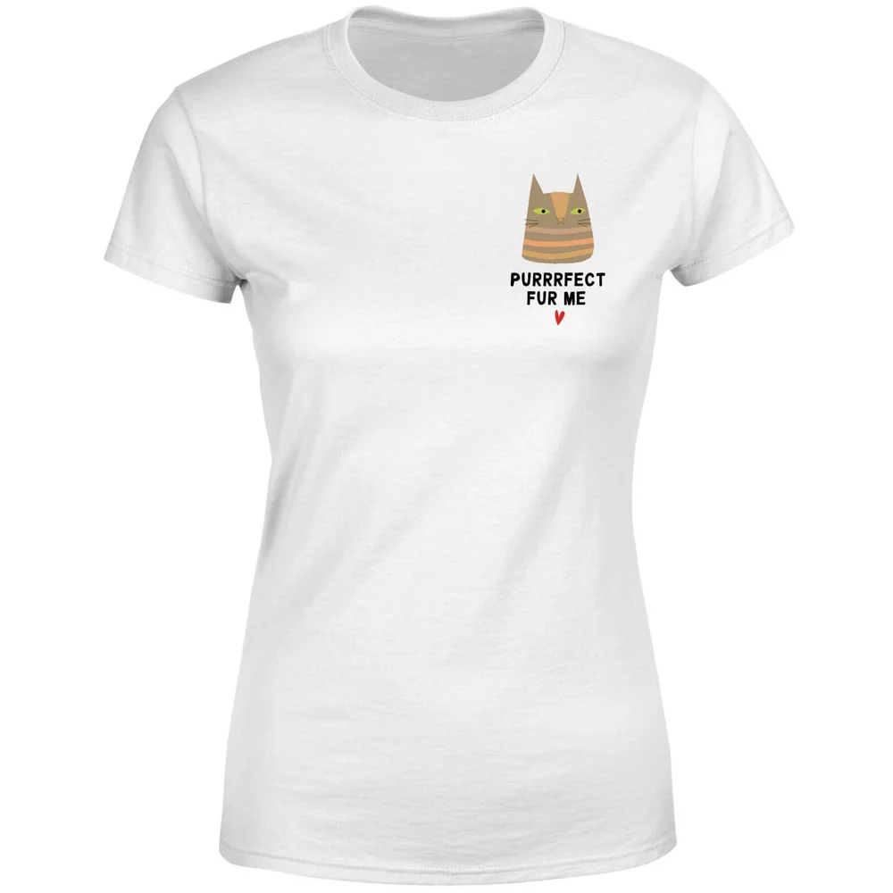 Purrrfect Fur Me Dames T-shirt - Wit - S - Wit Afbeelding 1