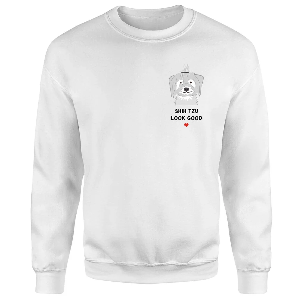 Shih Tzu Look Good Trui - Wit - S - Wit Afbeelding 1