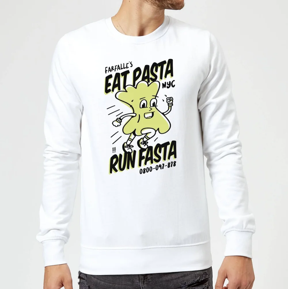Eat Pasta Run Fasta Trui - Wit - S - Wit Afbeelding 1