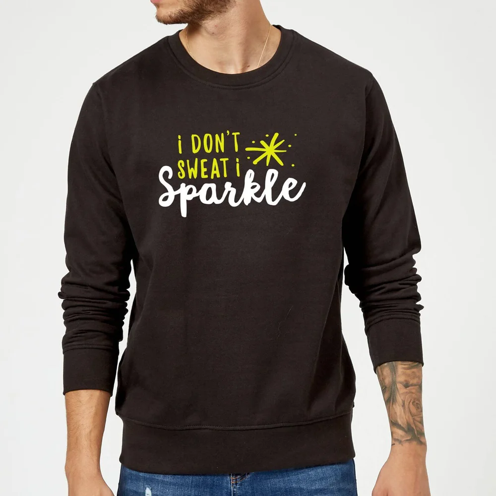 I Dont Sweat I Sparkle Trui - Zwart - S - Zwart Afbeelding 1