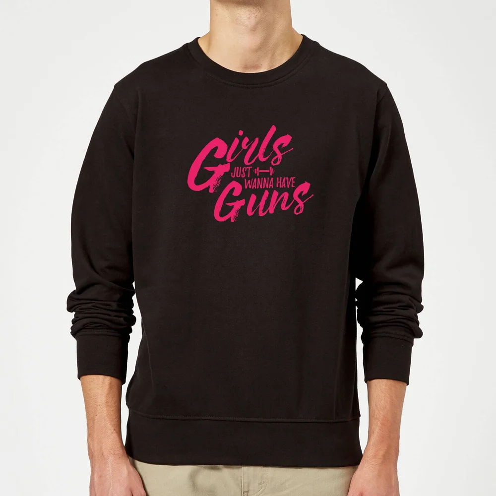 Girls Just Wanna Have Guns Trui - Zwart - S - Zwart Afbeelding 1