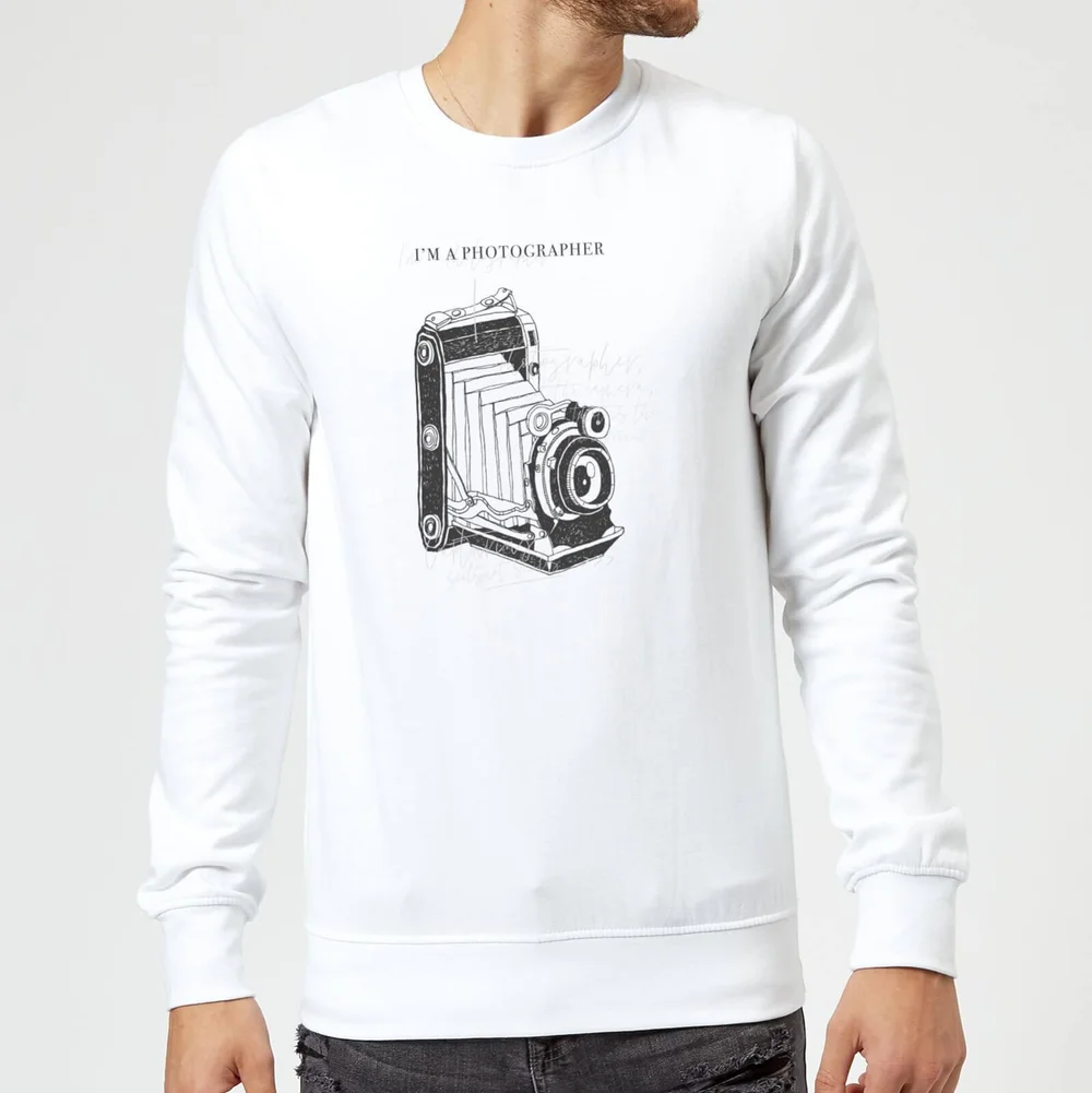 Photography Vintage Scribble Trui - Wit - S - Wit Afbeelding 1
