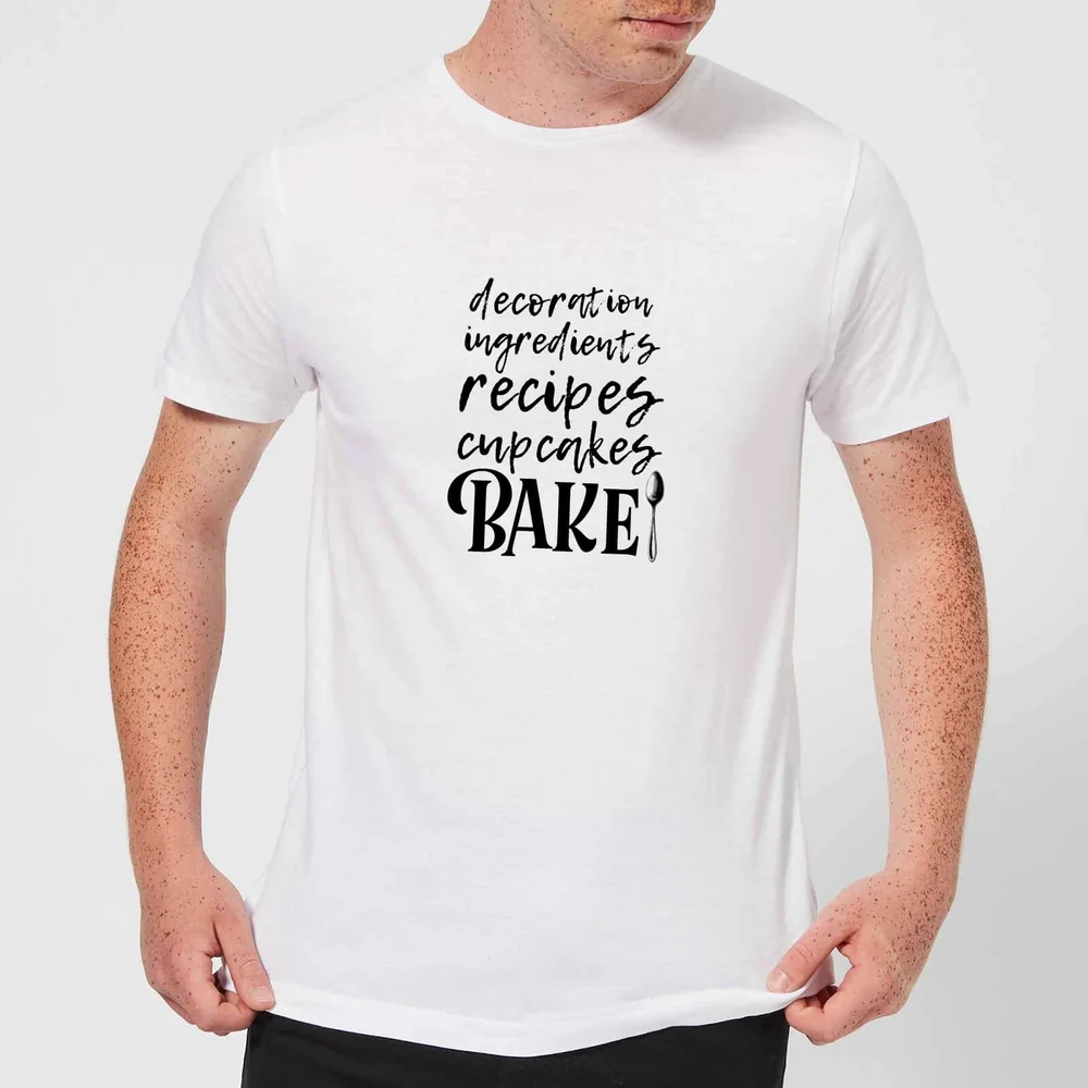 Baking Words T-shirt - Wit - S - Wit Afbeelding 1