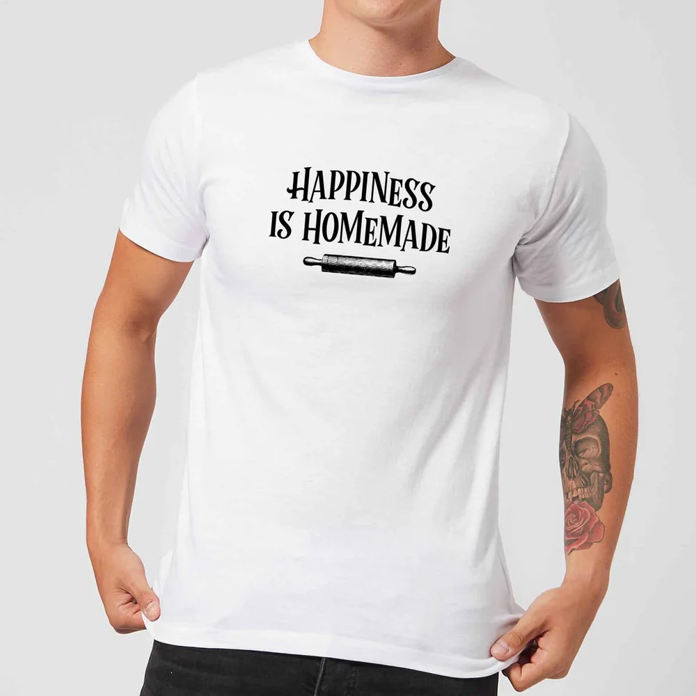 Happiness Is Homemade T-shirt - Wit - S - Wit Afbeelding 1