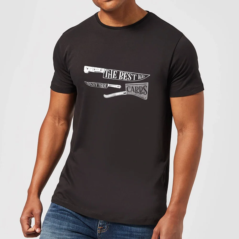 The Best Way To Cut Them Carbs T-shirt - Zwart - 5XL Afbeelding 1