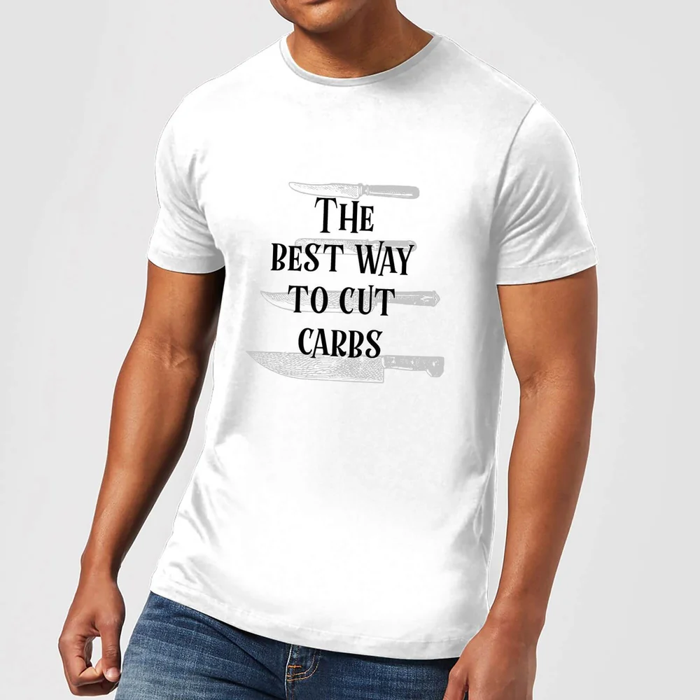 The Best Way To Cut Carbs T-shirt - Wit - S - Wit Afbeelding 1