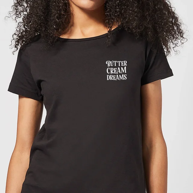 Buttercream Dreams Dames T-shirt - Zwart