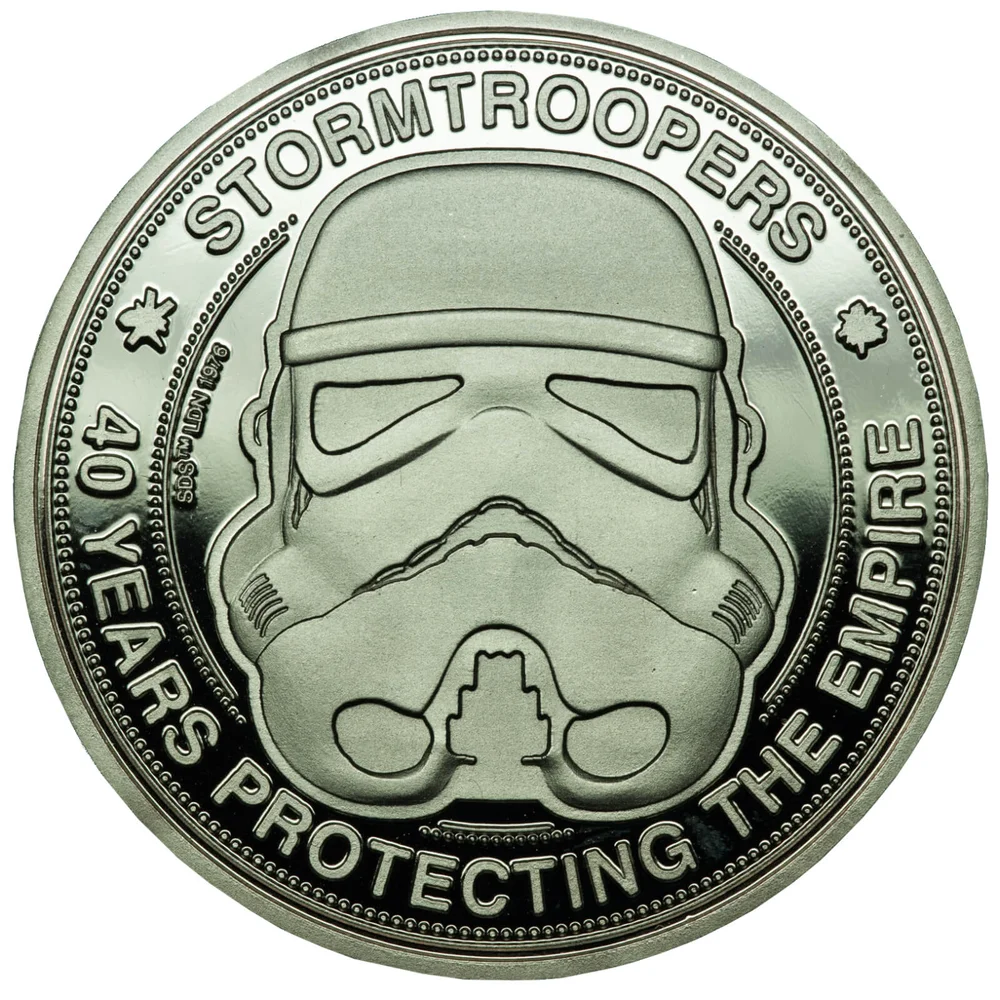 Stormtrooper Verzamelmunt: Zilveren Variant - Limited Edition Afbeelding 1
