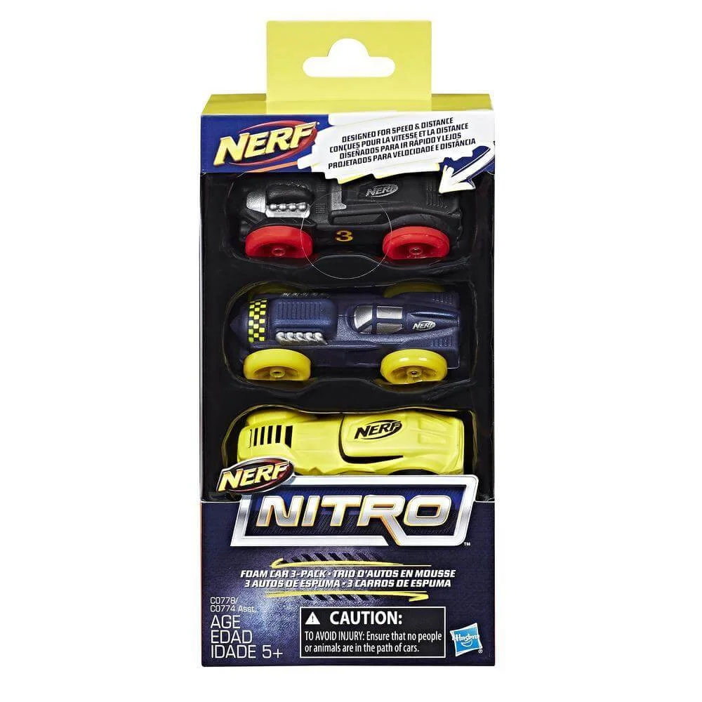 NERF Nitro 3 Cars - Pack 4 Afbeelding 1