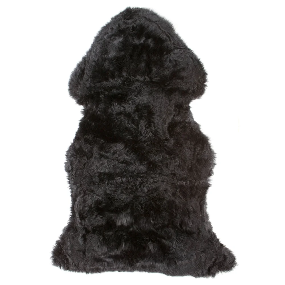 Native Natural Large Sheepskin Rug - Black Afbeelding 1