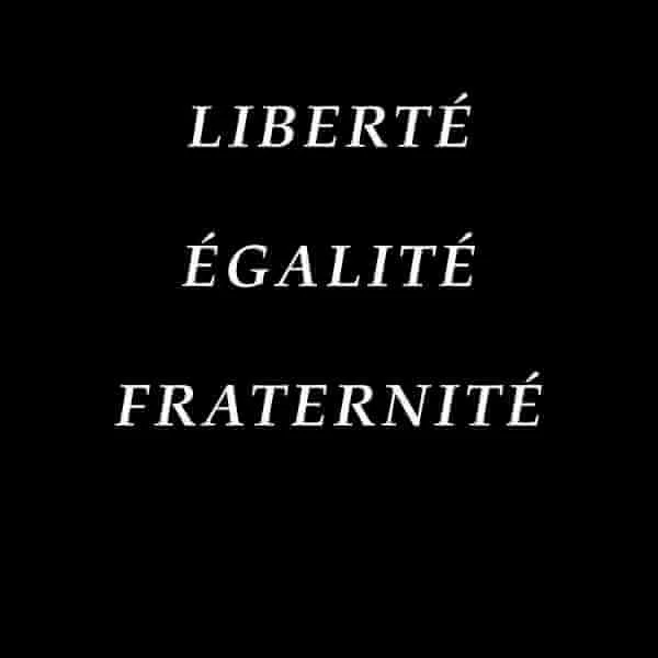 Liberté Égalité Fraternité T-shirt - Zwart