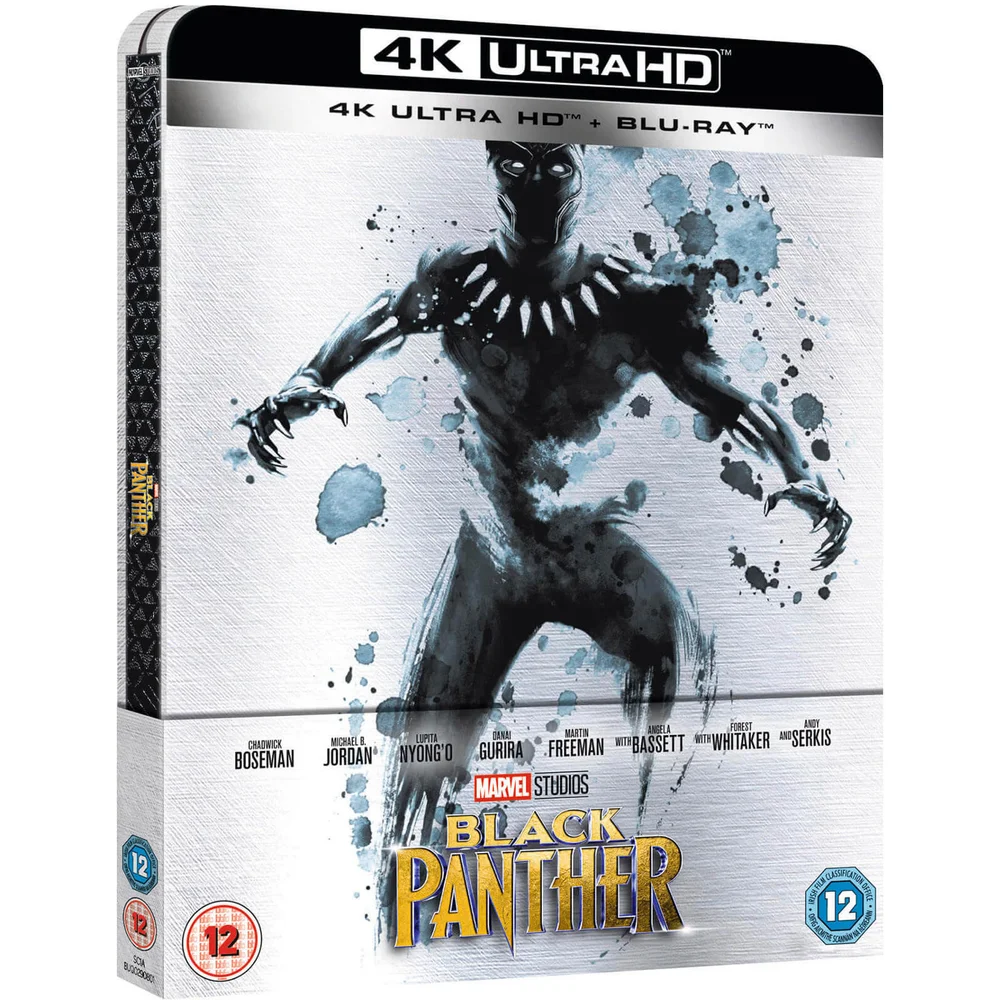 Black Panther 4K Ultra HD (Incl. 2D Version) - Zavvi UK Exclusive Limited Edition Steelbook Afbeelding 1