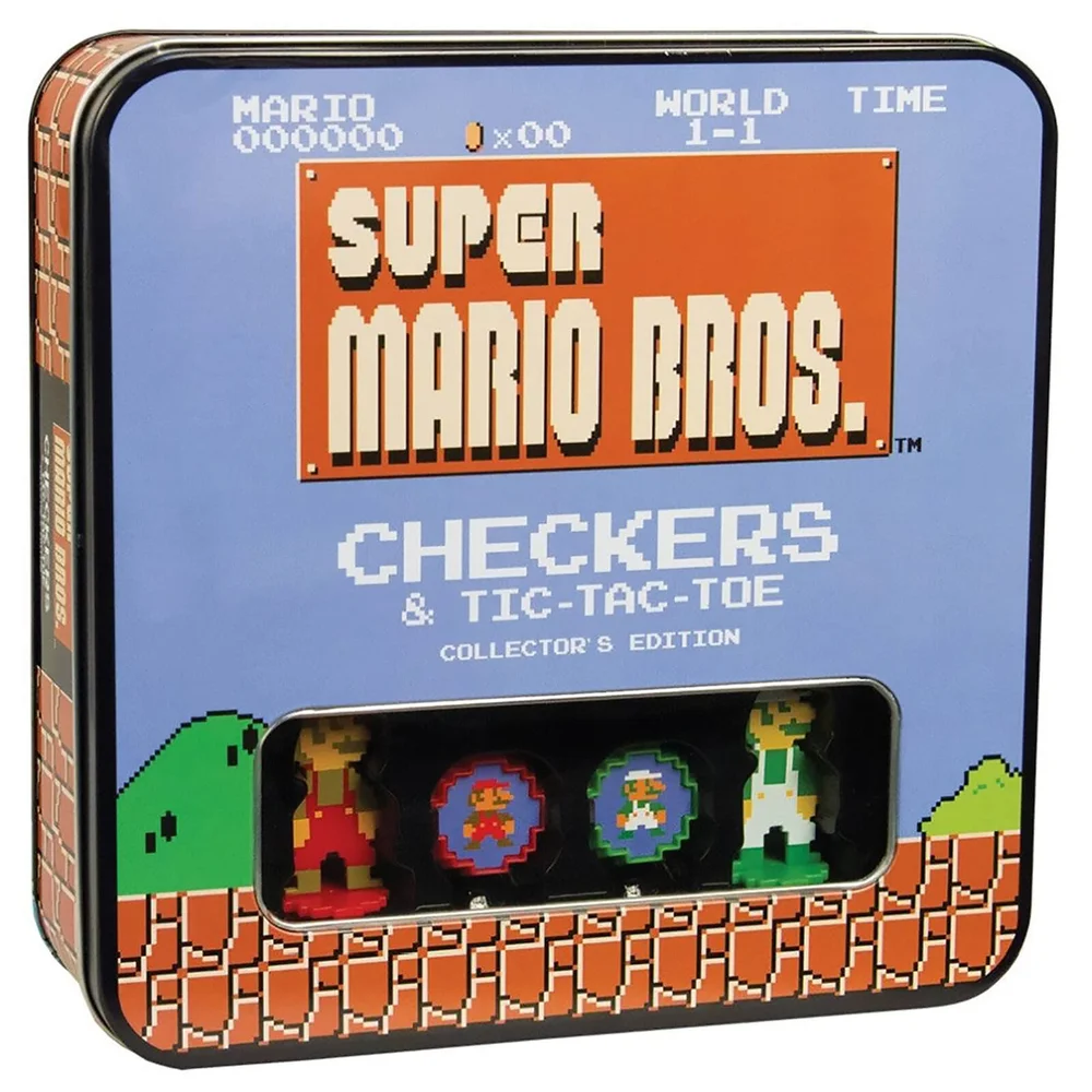 Super Mario Bros. Collector's Edition Checkers Board Game Afbeelding 1