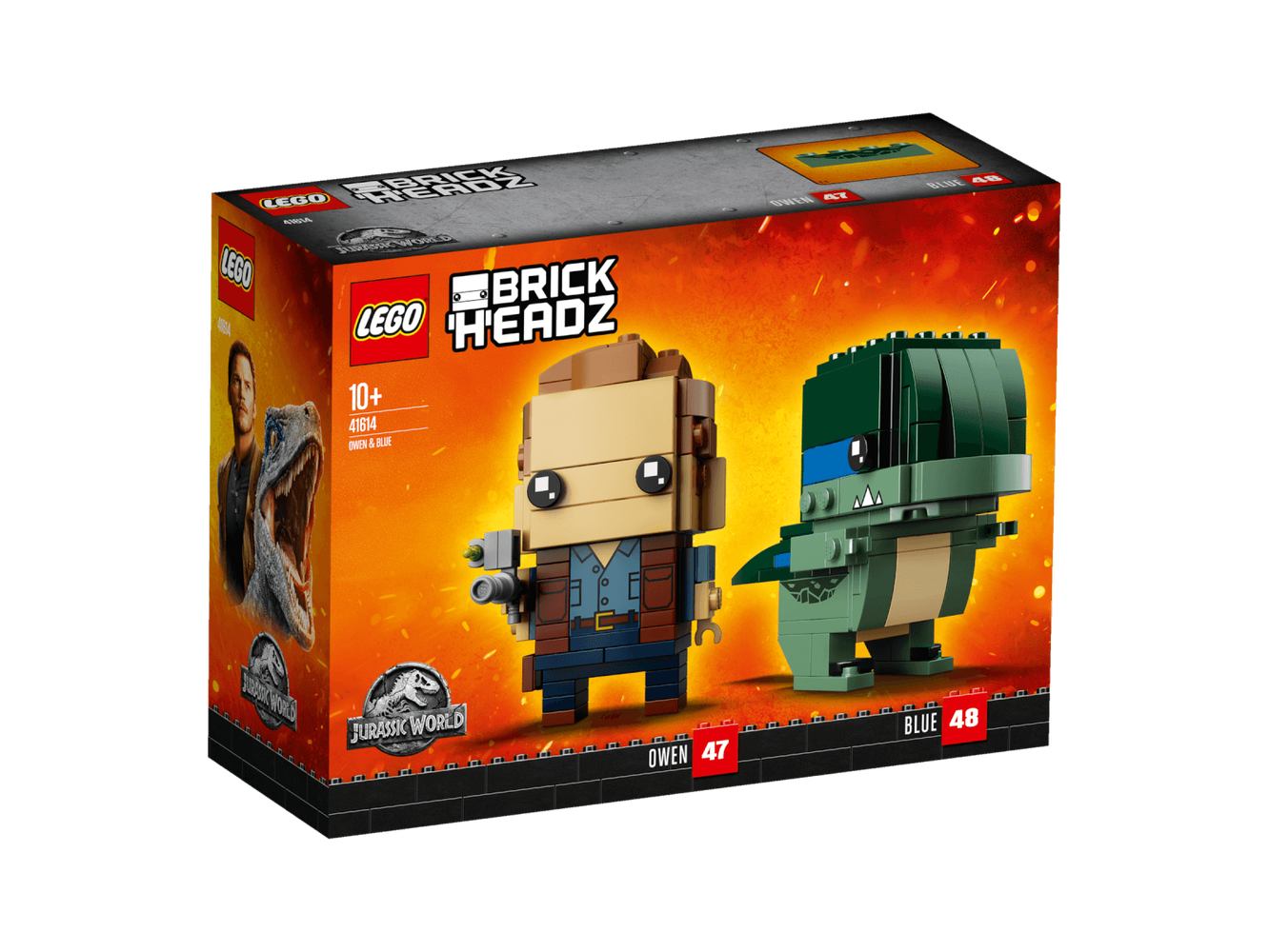 LEGO Brickheadz: Jurassic World Owen en Blue (41614) Afbeelding 1
