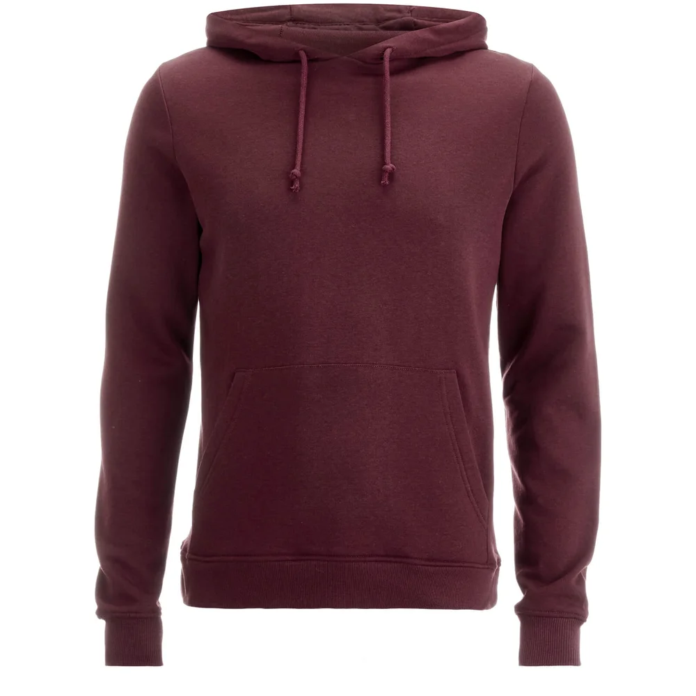 Brave Soul Men's Clarence Hoody - Burgundy - S - Burgundy Afbeelding 1