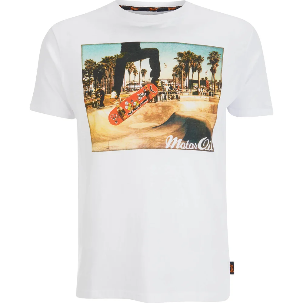 Brave Soul Men's Halfpipe T-Shirt - White - S - Wit Afbeelding 1