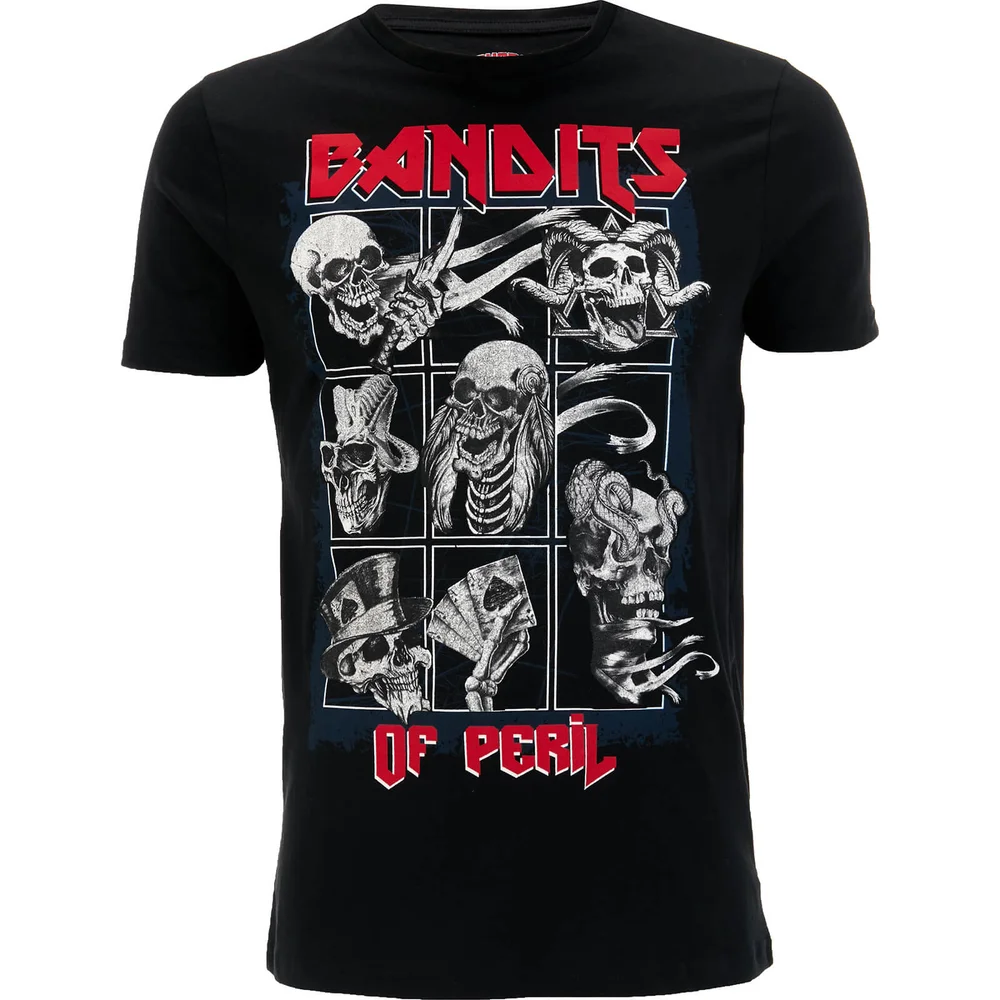 Brave Soul Men's Bandit T-Shirt - Black - S - Zwart Afbeelding 1