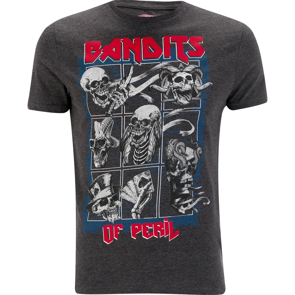 Brave Soul Men's Bandit T-Shirt - Dark Charcoal - S - Grijs Afbeelding 1