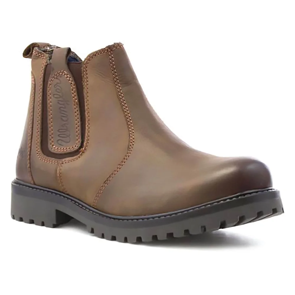 Wrangler Men's Yuma Leather Chelsea Boots - Chesnut - UK 6/EU 40 - Brown Afbeelding 1