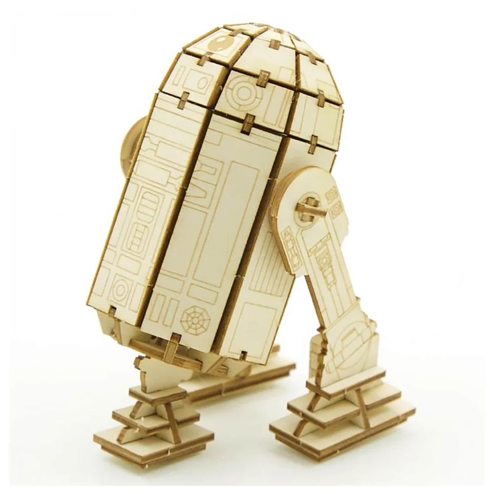 Incredibuilds Star Wars R2-D2 3D Wooden Model Kit Afbeelding 1