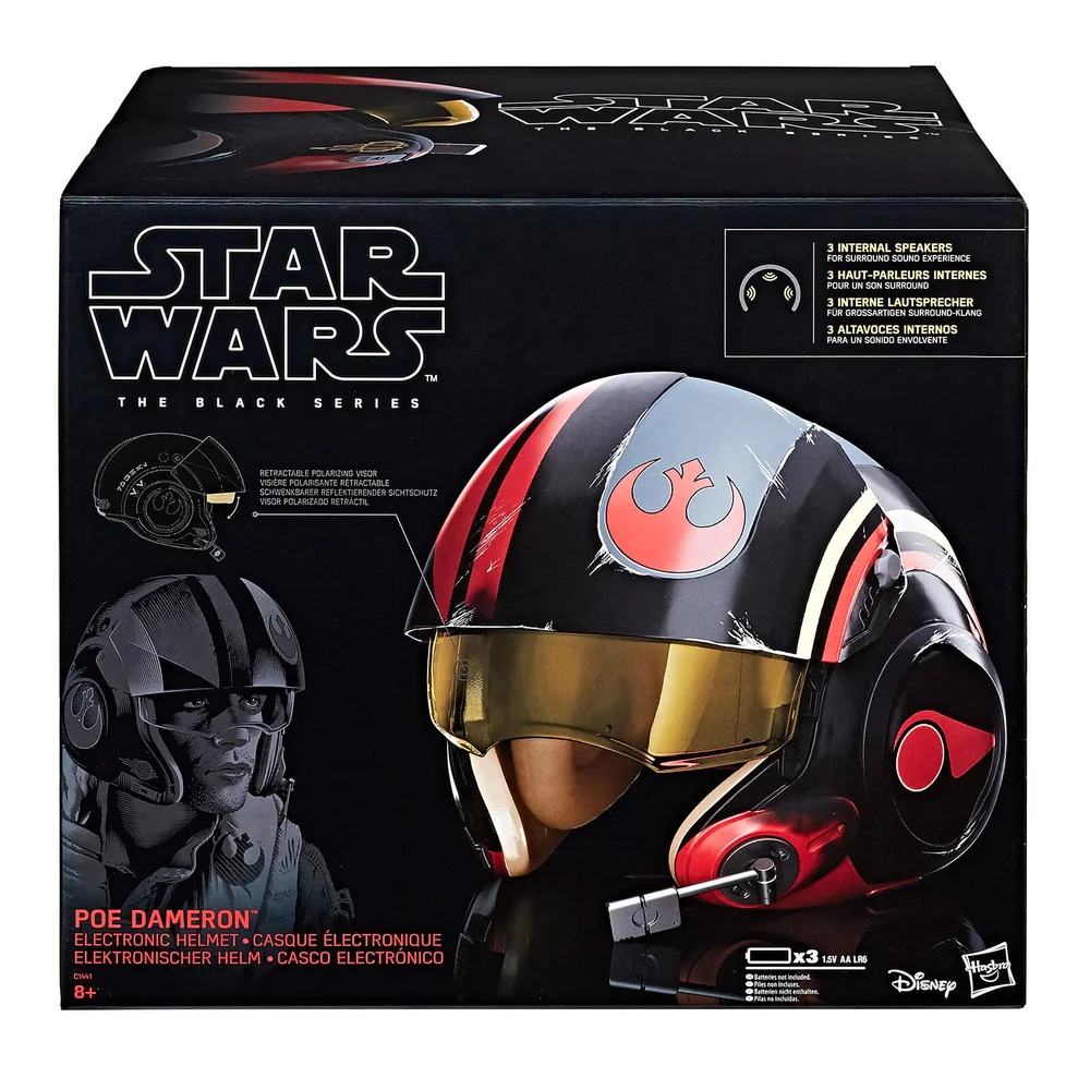 Star Wars: The Last Jedi Poe Dameron The Black Series 1:1 Scale Draagbare Electronische Helm Afbeelding 1