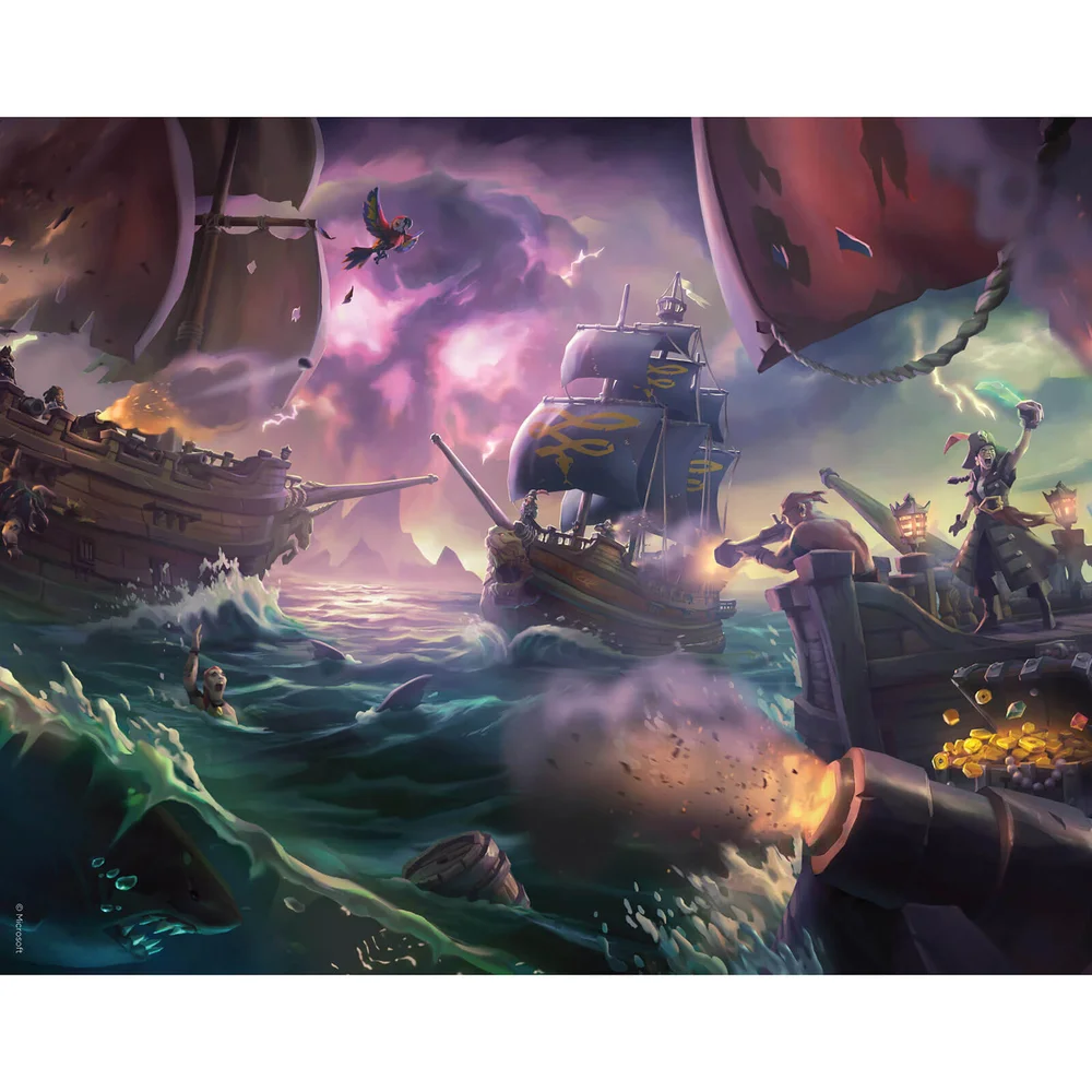 Sea Of Thieves - Battle of the Three storms Limited Edition Art Print Measures 35.56 x 27.94cm Afbeelding 1