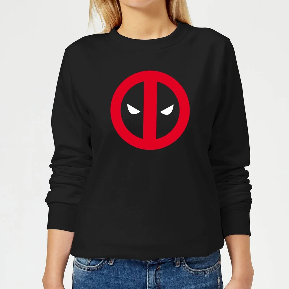 Marvel Deadpool Logo Dames Trui - Zwart - S Afbeelding 1