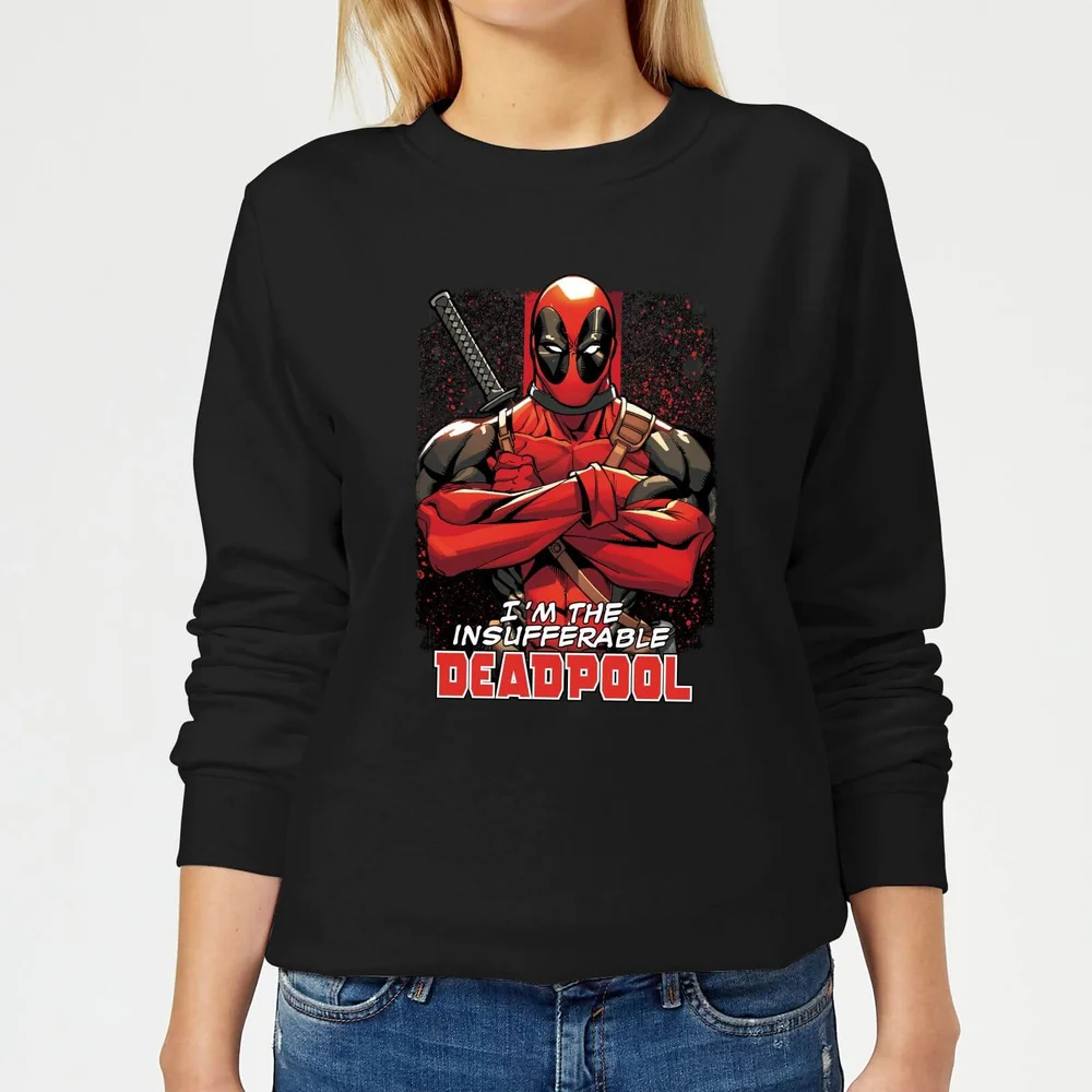 Marvel Deadpool Crossed Arms Dames Trui - Zwart - S Afbeelding 1