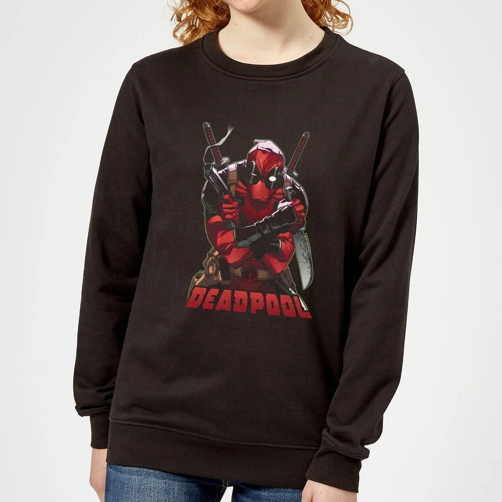 Marvel Deadpool Ready For Action Dames Trui - Zwart - S Afbeelding 1