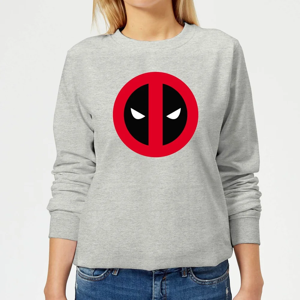 Marvel Deadpool Logo Dames Trui - Grijs - 3XL - Grijs Afbeelding 1