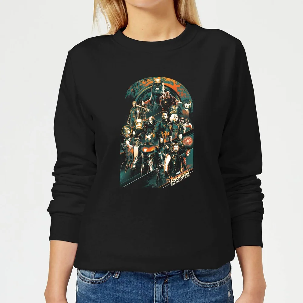 Marvel Avengers Infinity War Team Dames Trui - Zwart - S Afbeelding 1