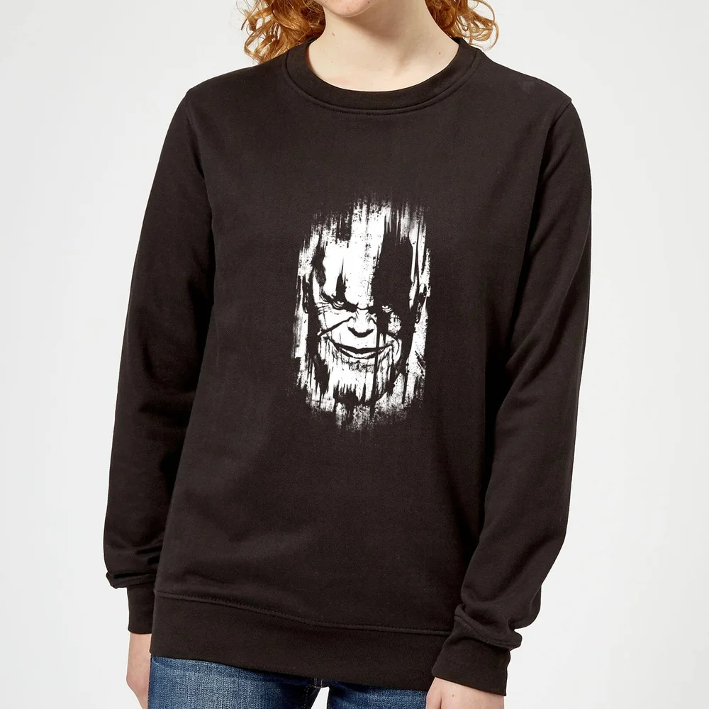 Marvel Avengers Infinity War Thanos Face Dames Trui - Zwart - S Afbeelding 1