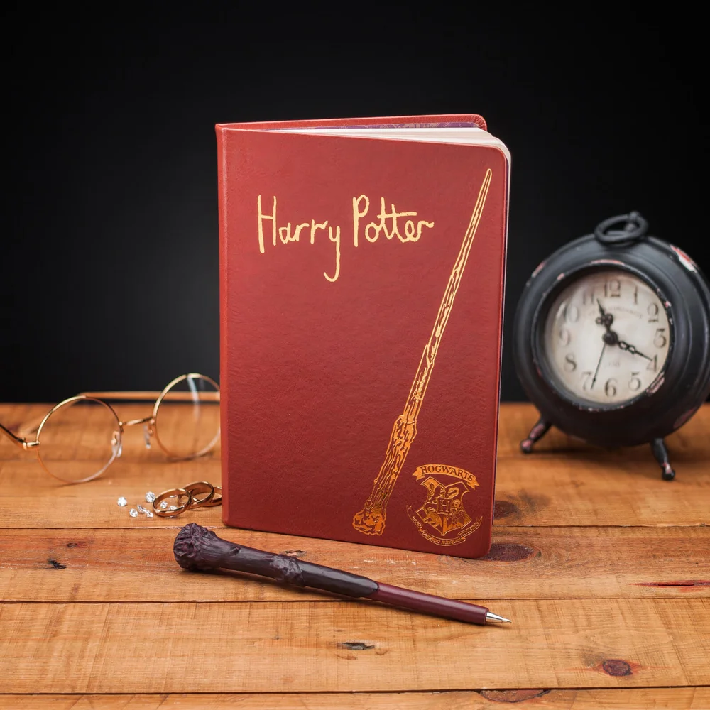 Harry Potter notitieboek en toverstokpen Afbeelding 1