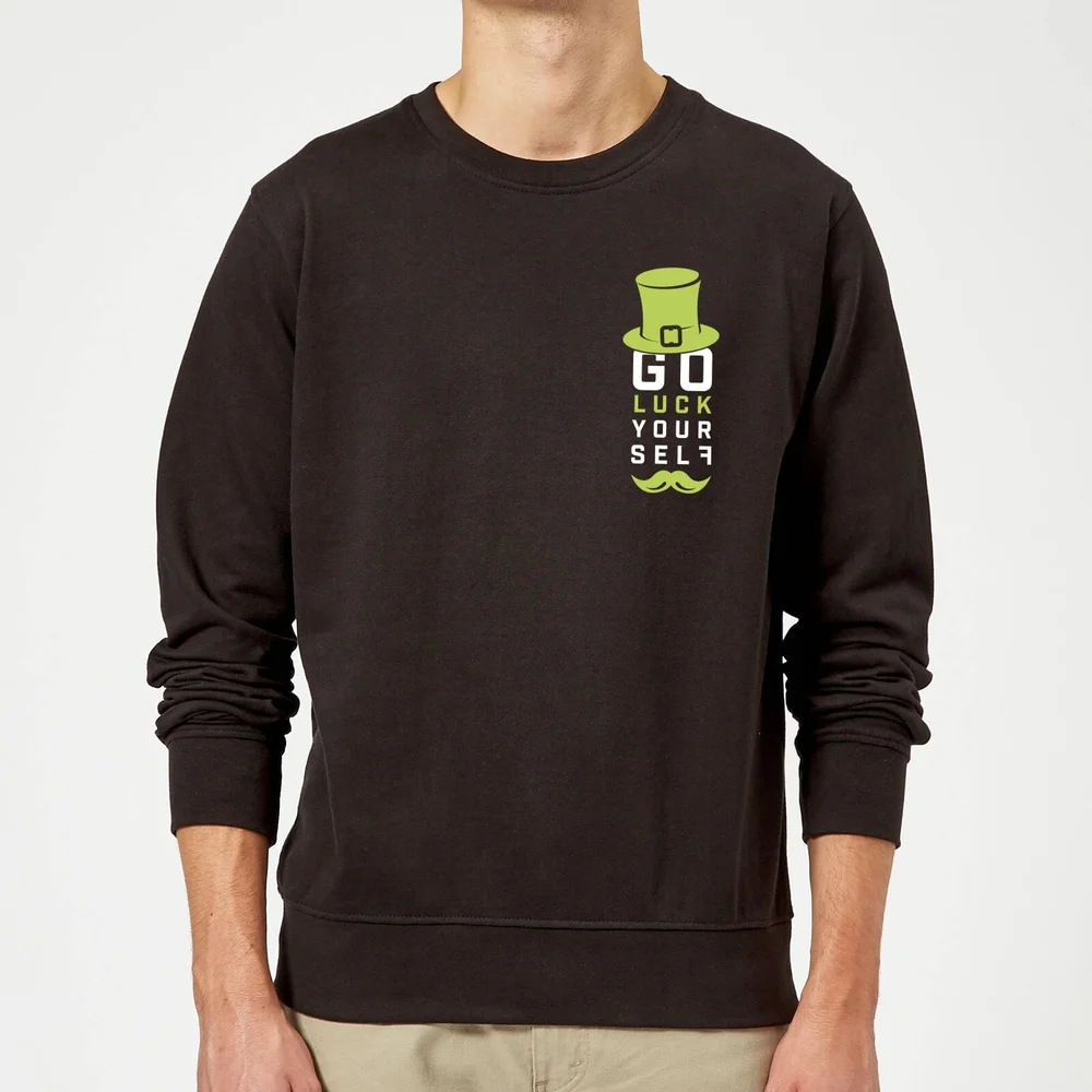 Go Luck Yourself Sweatshirt - Black - S - Zwart Afbeelding 1