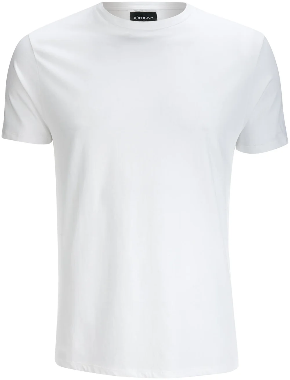 D-Struct Men's Premium Soft Touch Crew Neck T-Shirt - White - S - Wit Afbeelding 1