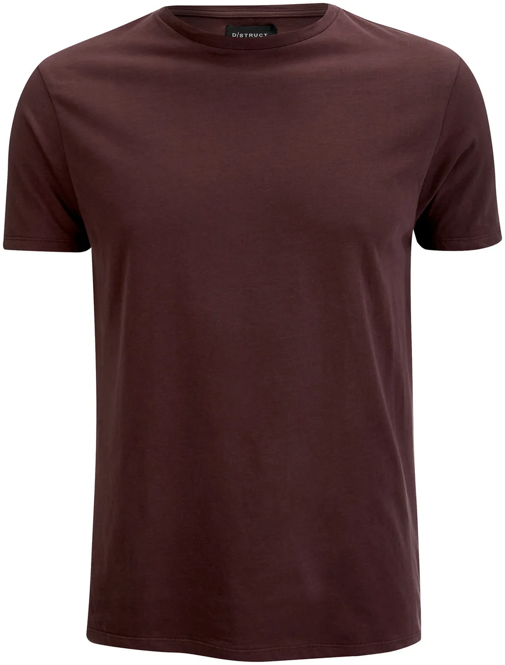 D-Struct Men's Premium Soft Touch Crew Neck T-Shirt - Aubergine - S - Burgundy Afbeelding 1