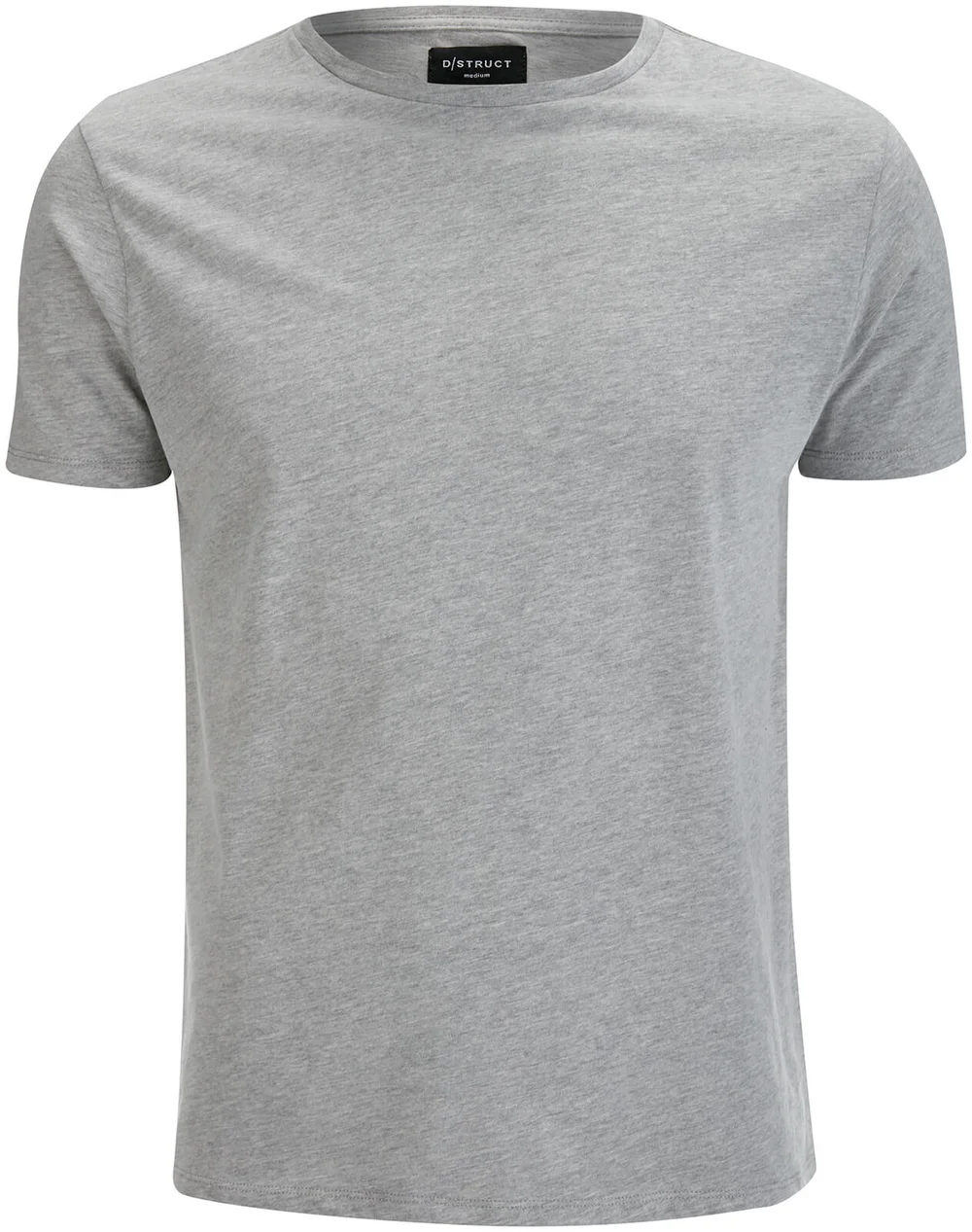 D-Struct Men's Premium Soft Touch Crew Neck T-Shirt - Grey Marl - S - Grijs Afbeelding 1