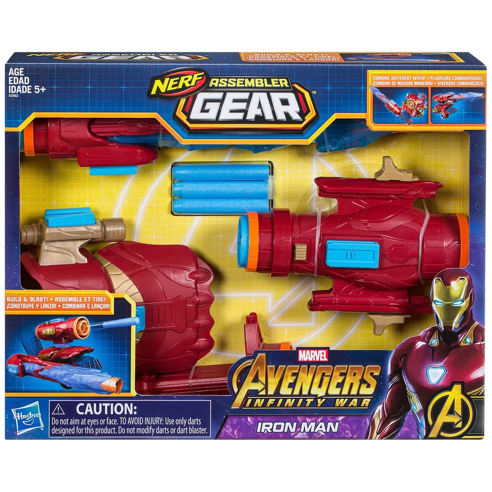 Hasbro Marvel Avengers Infinity War NERF Iron Man Assembler Gear Afbeelding 1